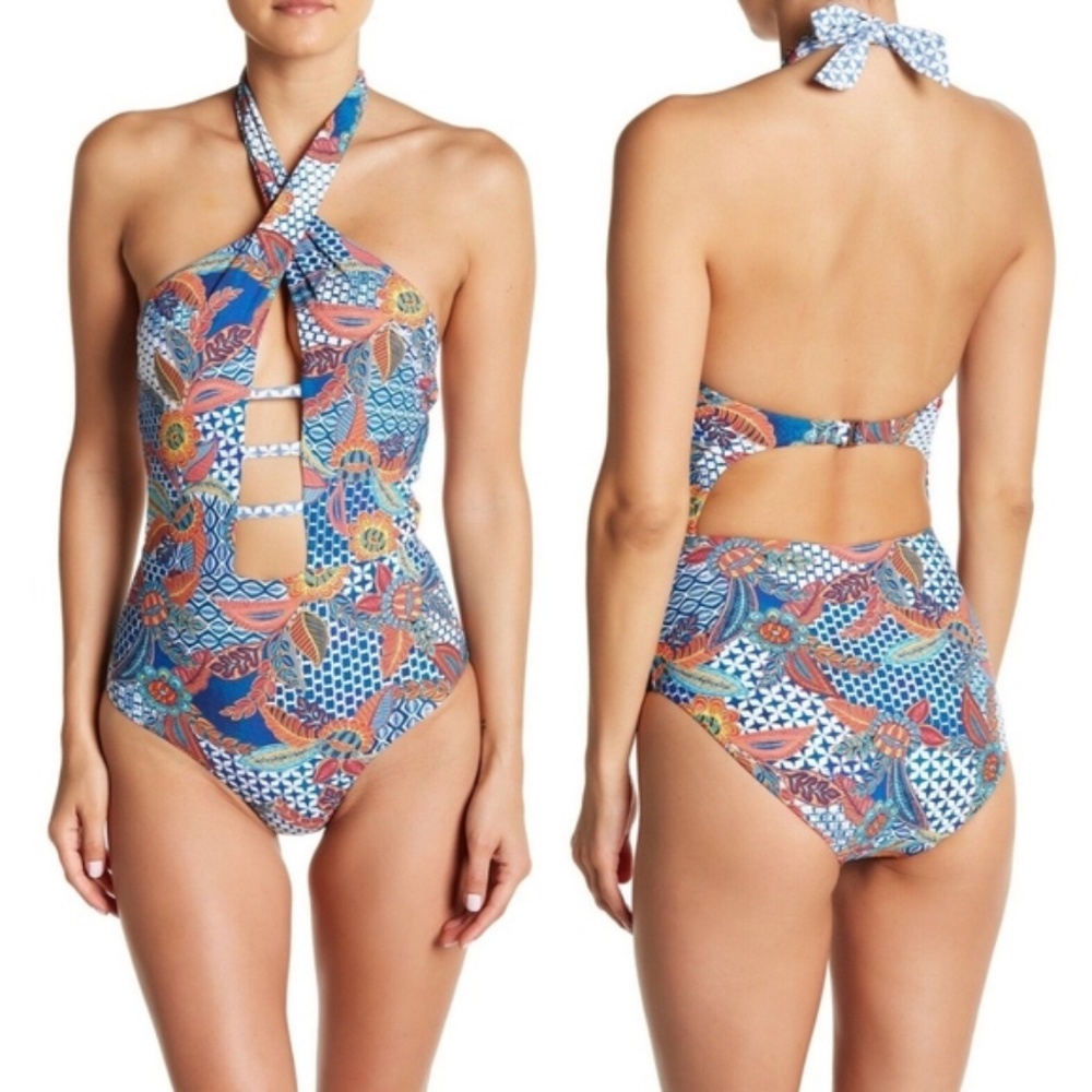 NEW Red Carter‎ Twist Front One-Piece Swimsuit [ SZ S/6 Small ]
